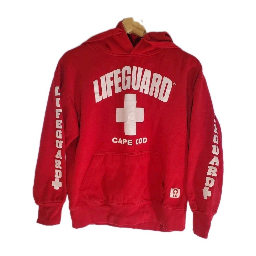 Lifeguard Cape Cod Red Hoodie Unisex Medium
